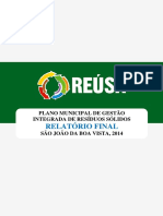 Relatório Final: Plano Municipal de Gestão Integrada de Resíduos Sólidos São João Da Boa Vista, 2014