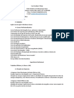 Currículo de mergulhador com experiência em serviços offshore