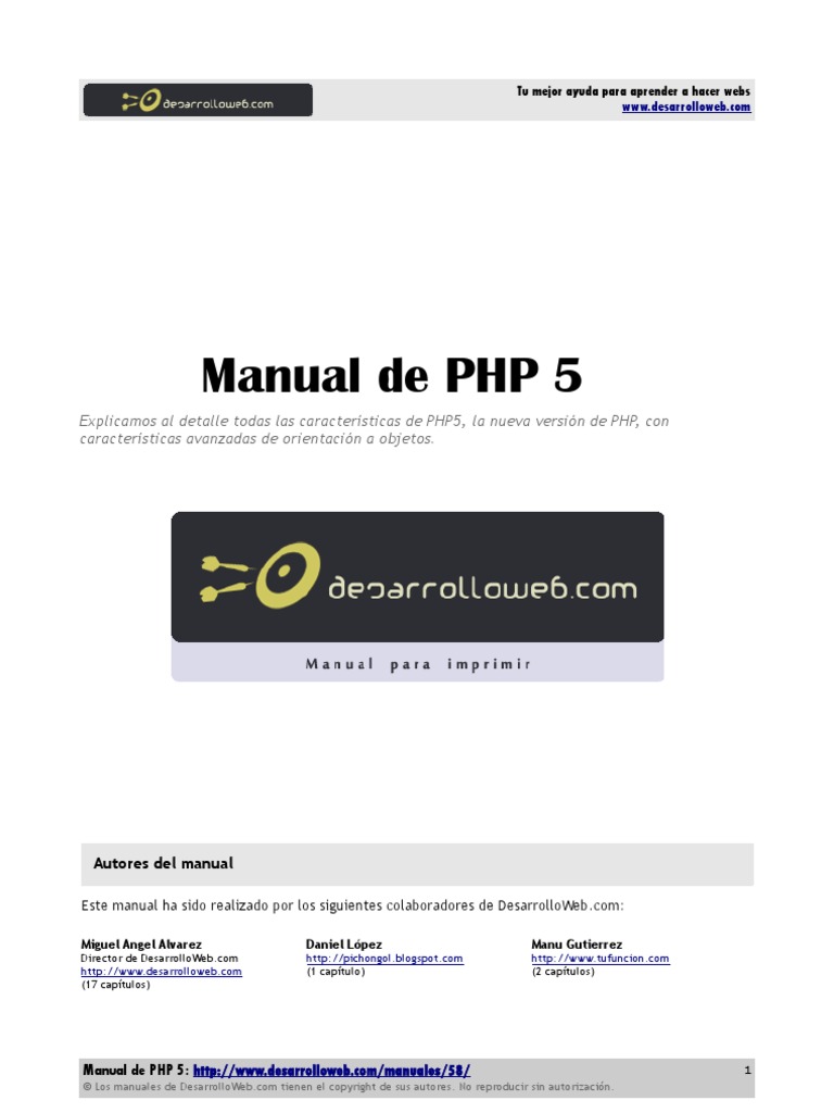 Manual PHP 5 | PDF