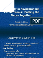 Creativity in Asynchronous Virtual Teams: Putting The Pieces Together
