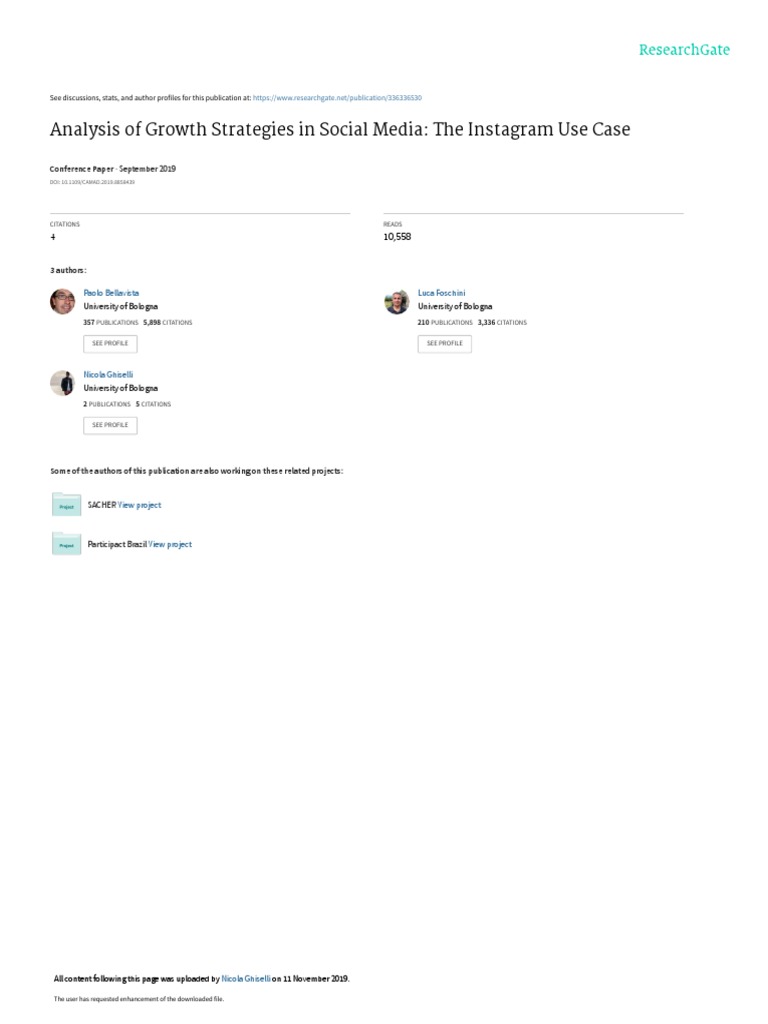 Instagram Growth Strategies Analysis | PDF | Internet Bot | Social Media