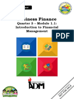 Businessfinance12 q3 Mod1.1 Introduction To Financial Management