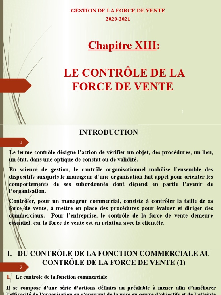 Contrôle de la Force de Vente en 2021 | PDF | Sodles | Commercialisation