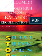 Saint Louis High School Recollection: Balatoc