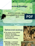 Behavioral Ecology: MOSTLY VOCAB - Listen To Concepts/stories To Explain Each Term