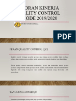 Laporan Kinerja Quality Control Periode 2019