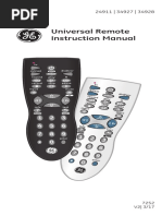 Universal Remote Instruction Manual: DVD/VCR