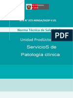 Norma T Cnica de Salud de La Unidad Productora de Servicios de Patolog a Cl Nica-convertido