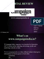 Portal Review: WWW - Campaignindia.in