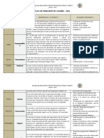 Plan de Formación en Valores