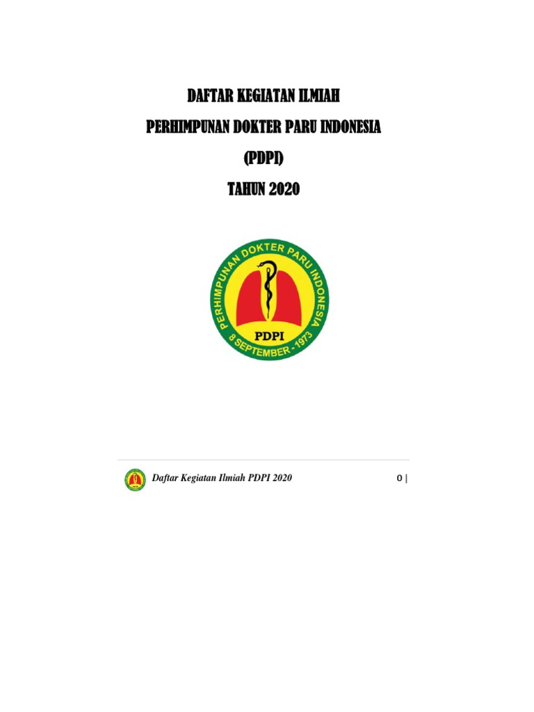 Kegiatan Ilmiah PDPI 2020 | PDF | Sains & Matematika