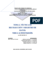 II y III Tema. Metodologia de La Investigacion 1er Año Seccion 4