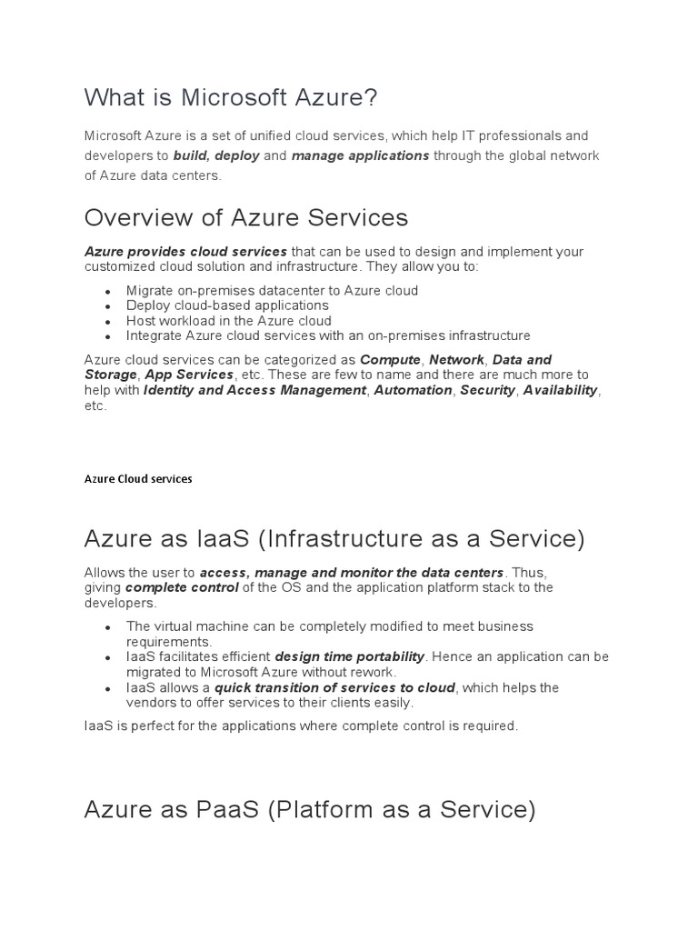 what-is-microsoft-azure-overview-of-azure-services-pdf-cloud