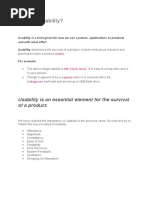 What is Usability