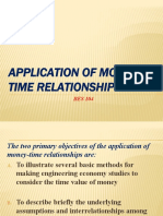 Application of Money - Time Relationships