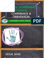 School Governing Council: Conference & Orientation