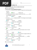 Progress Test 1 (Units 1-3)