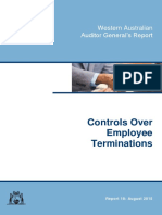 Controls Over Employee Terminations: Western Australian Auditor General's Report