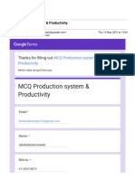 Production system & Productivity unit 1 mcq