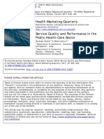 Health Marketing Quarterly: To Cite This Article: Hardeep Chahal & Neetu Kumari (2012) Service Quality and Performance