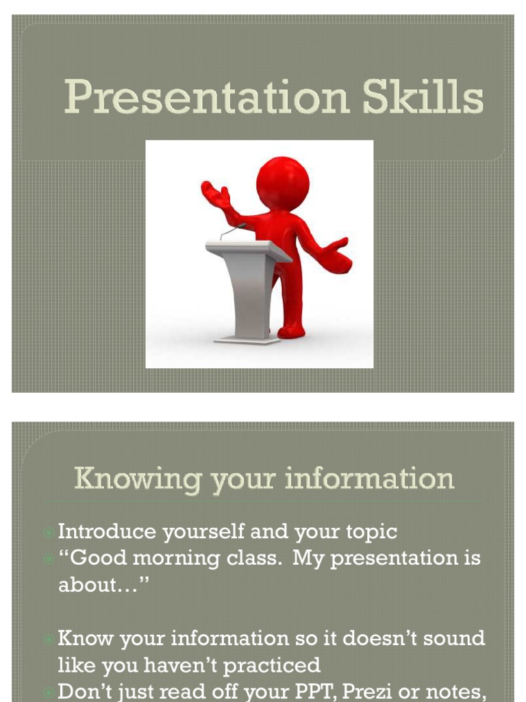 what is presentation skills pdf
