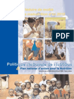 Politique Nationale de Nutrition Et Plan National D'action Pour La Nutrition (ONN-2004)