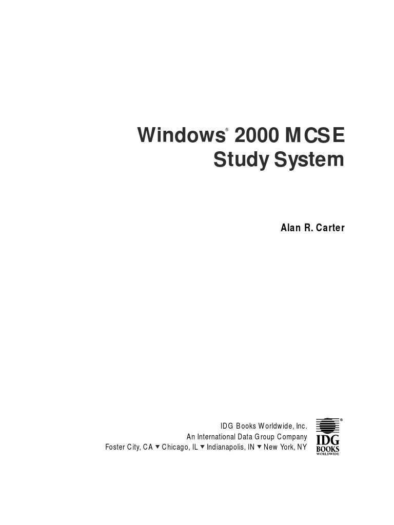 Windows 2000 MCSE Study System - Alan R. Carter | PDF | Active ...