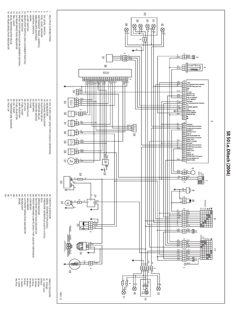 Aprilia SR50 Ditech Wiring Diagram 2004 | Download Free PDF