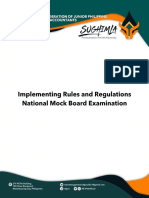 Implementing Rules and Regulations for the National Mock Board Examination (NMBE