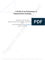 Preprint Not Peer Reviewed: Impact of COVID-19 On Performance of Pakistan Stock Exchange