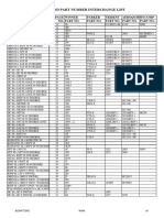 Index and Part Number Interchange List