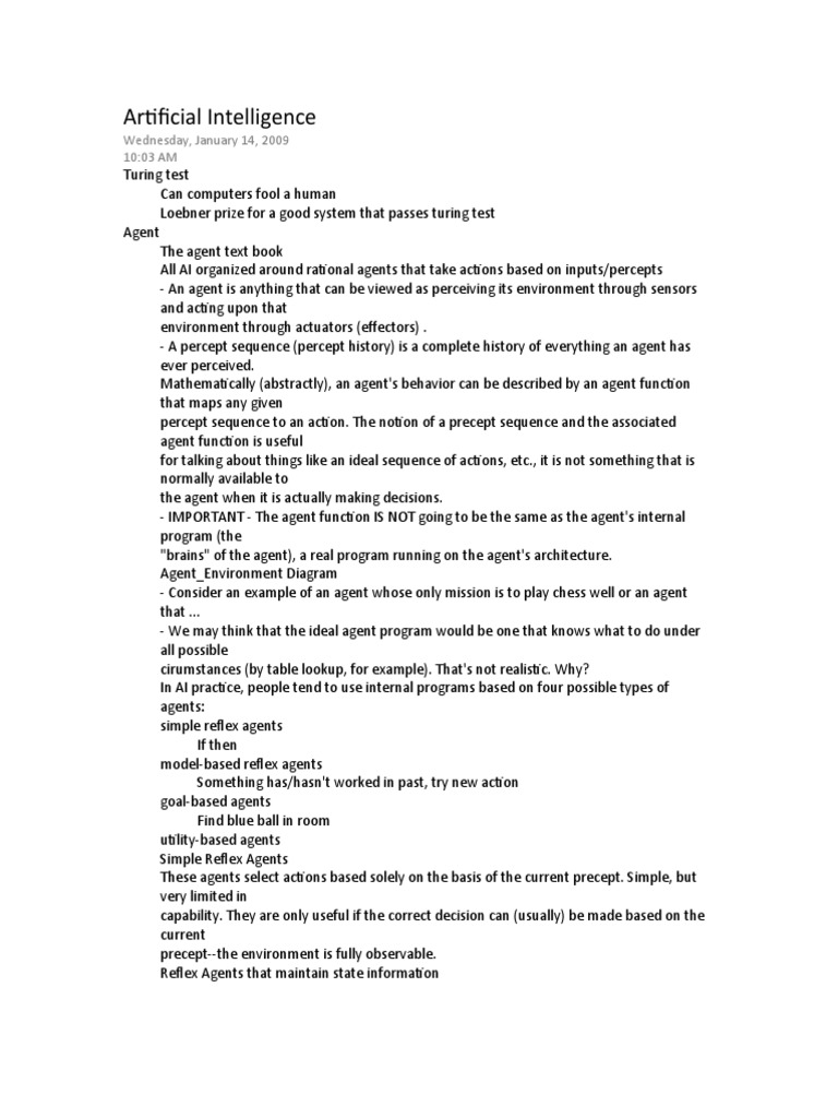 Understanding AI Agents and Search Methods | PDF | Artificial ...