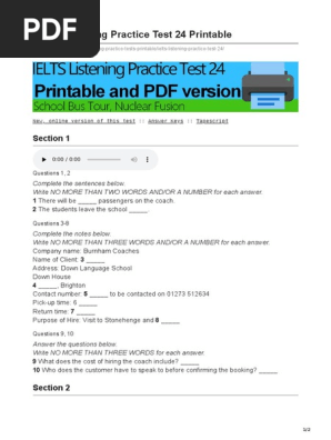 engexam.info-IELTS Listening Practice Test 24 Printable