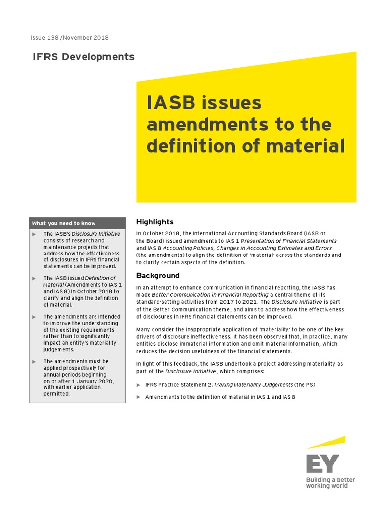 Ifrs Practice Statement 2 Making Materiality Judgements
