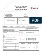 Vendor Front Sheet: Sao Vang and Dai Nguyet Development Project