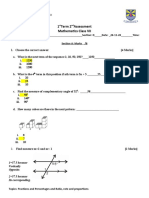 1 Term 2 Assessment Mathematics Class VII: Beaconhouse School System