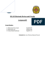 EE-215 Electronic Devices and Circuits Assignment#2