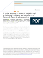 A Global Resource For Genomic Predictions of Antimicrobial Resistance and Surveillance of Salmonella Typhi at Pathogenwatch