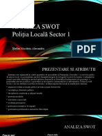 Analiza SWOT Politia Locala Sector 1