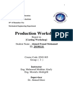 Production Workshop: Report in