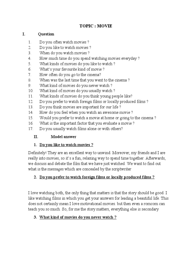 Topic Movie PDF Cinema