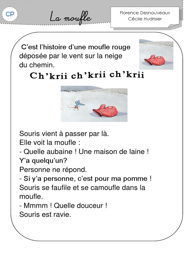 Histoire De La Moufle Texte La Moufle Tapuscrit | PDF