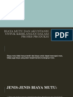 Biaya Mutu Dan Akuntansi Untuk Kehilangan Dalam Proses Produksi