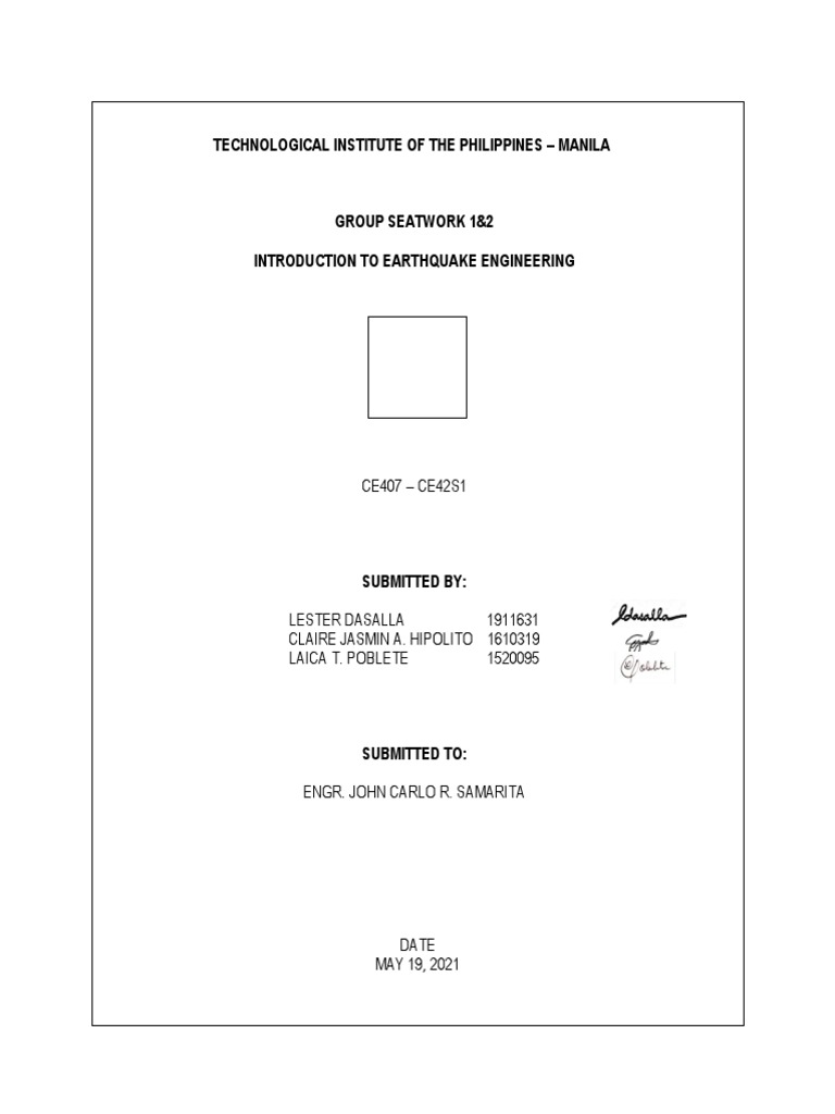 Earthquake Risk Assessment A Case Study Of 1983 Laoag Earthquake Pdf
