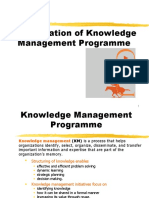 Formulation of Knowledge Management Programme