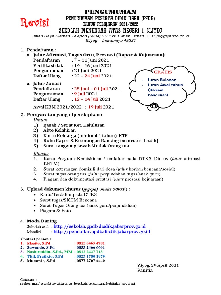 Revisi Formulir PPDB Nessly. 21-22 | PDF | Karier & Perkembangan