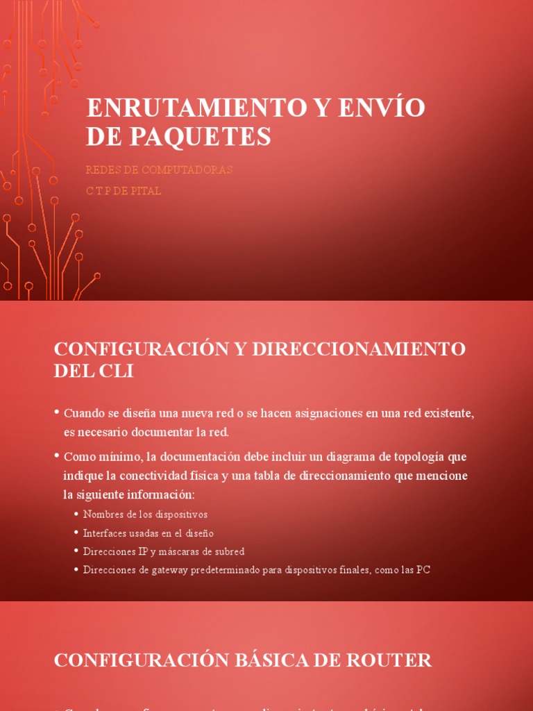 Enrutamiento y Envío de Paquetes | PDF | Enrutador (Computación ...