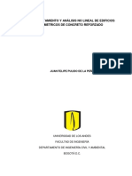 Comportamiento y Analisis No Linear de Edificios Simetricos de Concreto Reforzado