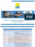 A Guide On Tax Incentives/Exemptions Available To Investors in Uganda