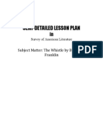 Semi-Detailed Lesson Plan: Subject Matter: The Whistle by Benjamin Franklin